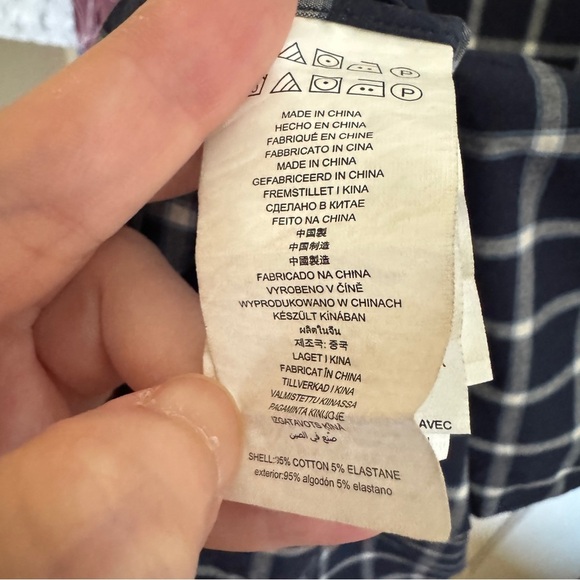 Michael Kors Men's Navy White Plaid Checker Button Down Shirt Size XL - Picture 7 of 8